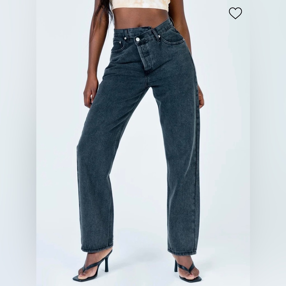 Princess polly holly asymmetric straight jean size 6